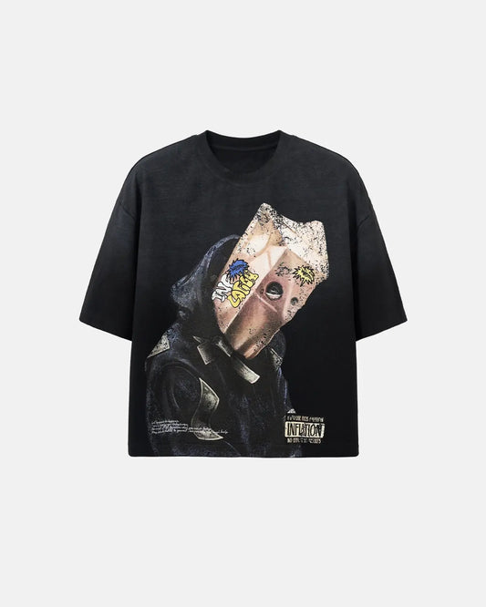 Washed Boxy Graphic Tees | LCDEGO Streetwear