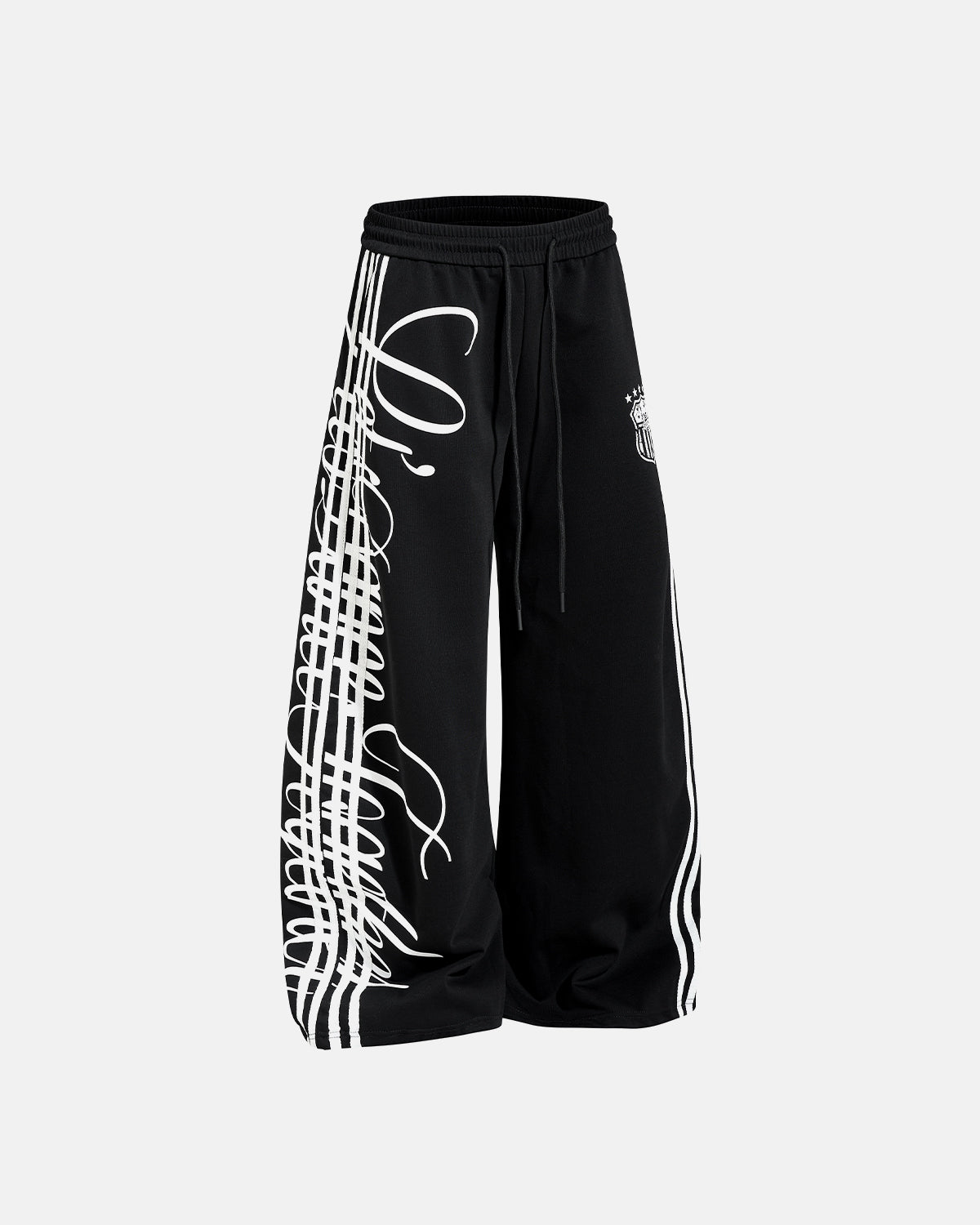 Script Stripe Baggy Sweatpants| LCDEGO Streetwear