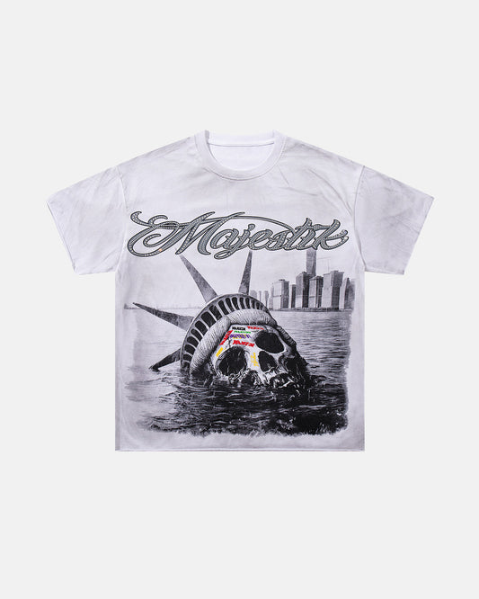 Rhinestone Washed Graphic T-Shirt | LCDEGO Streetwear