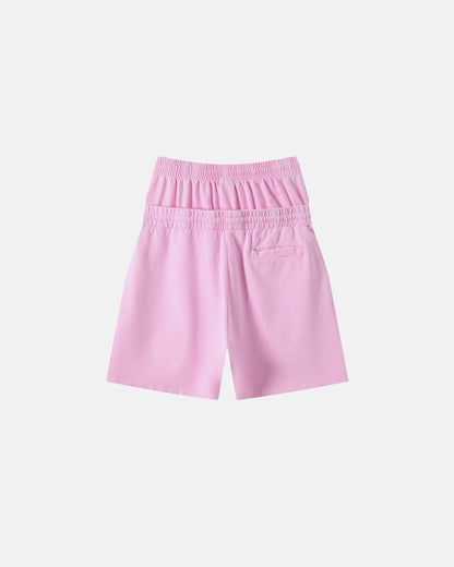 Double Waist Acid Wash Sweat Shorts | LCDEGO Streetwear