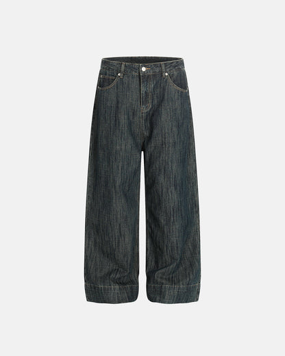 Cinch Back Bamboo Weave Jeans | LCDEGO Streetwear