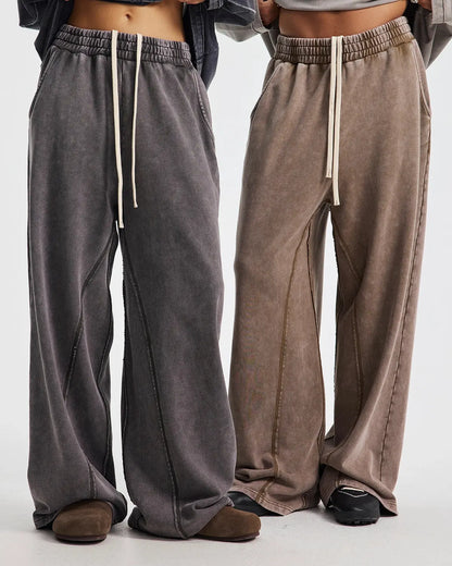 Straight Leg Acid Wash Sweatpant | LCDEGO Streetwear