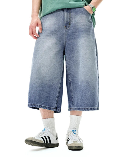 Washed Baggy Longline Jorts | LCDEGO Streetwear
