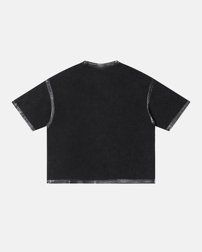relaxed fit black washed tee