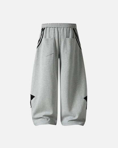 Contrast Patchwork Barrel Sweatpants | LCDEGO Streetwear