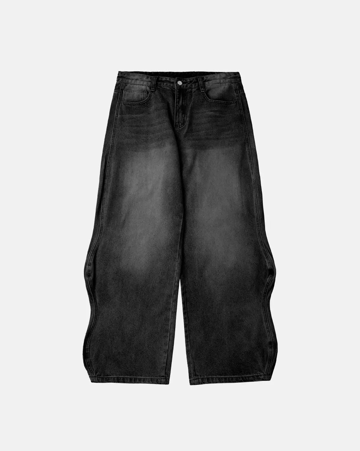 LCDEGO Wave Washed Baggy Jeans