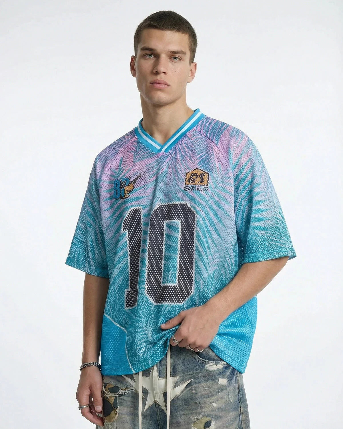 Oversized Mesh Football Jersey | LCDEGO Streetwear