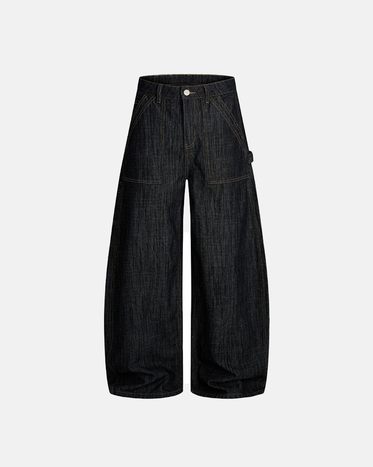 Dark Indigo Baggy Barrel Jeans | LCDEGO Streetwear