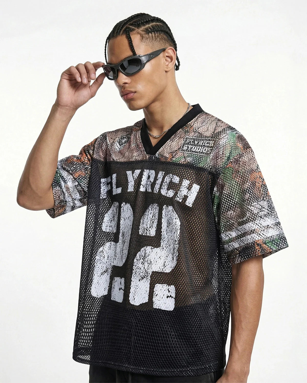 Camo Mesh Digital Print Jersey Tee | LCDEGO Streetwear