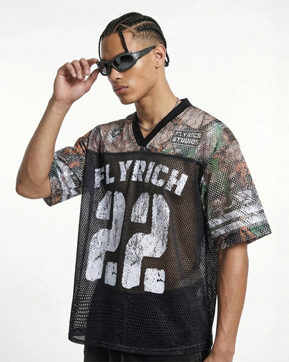Camo Mesh Digital Print Jersey Tee | LCDEGO Streetwear