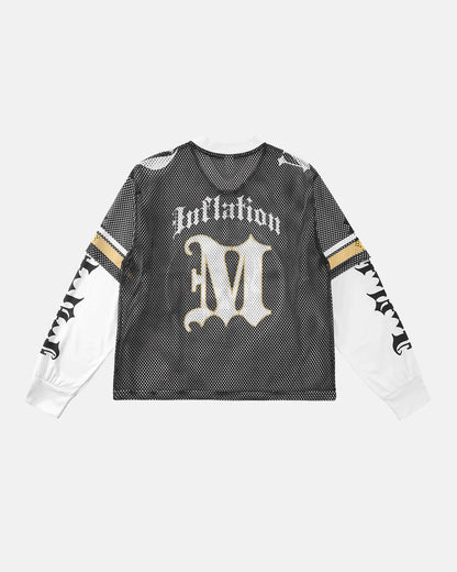 Mesh Skeleton Print Long Sleeve Tee | LCDEGO Streetwear