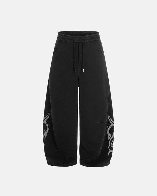 Washed Distressed Barrel Sweatpants | LCDEGO Streetwear