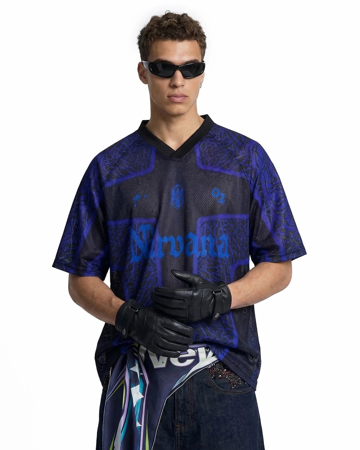 Tribal Pattern Mesh Jersey | LCDEGO Streetwear