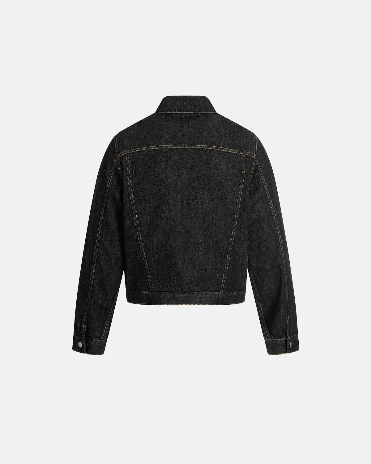 Black Multi Pockets Denim Jacket | LCDEGO Streetwear