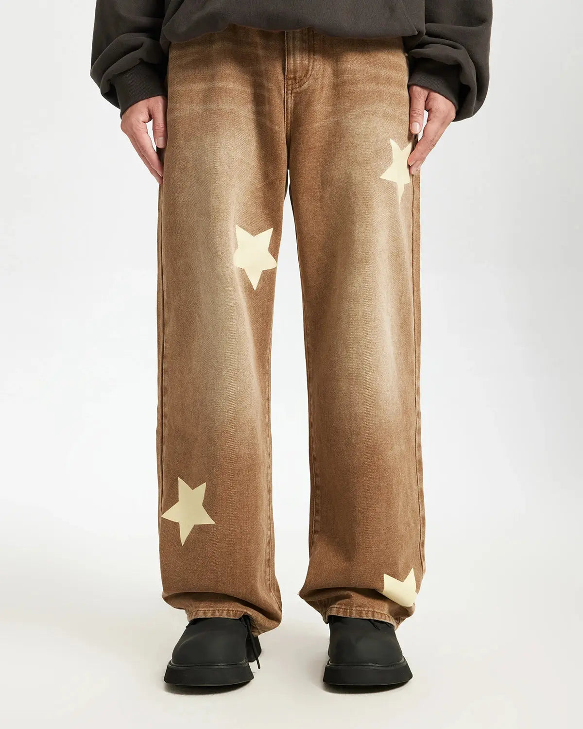 Star Acid Washed Jeans | LCDEGO Streetwear