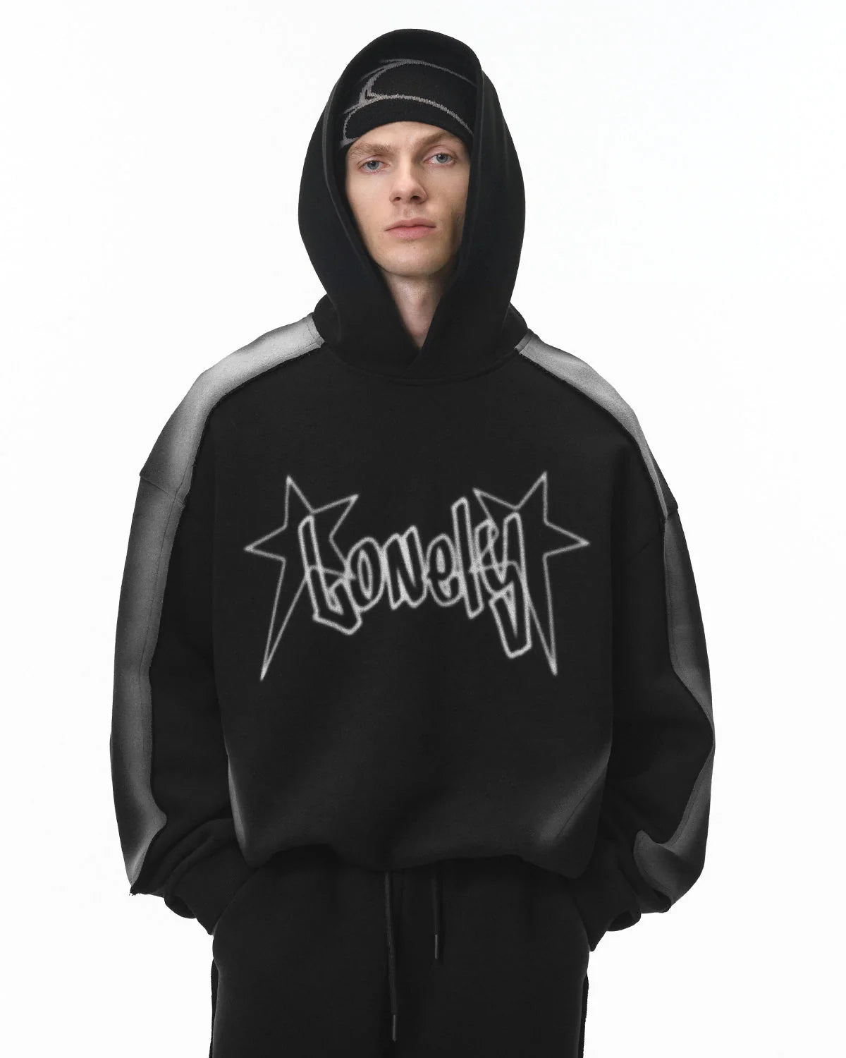 Stitching Spray-Painted Hoodies | LCDEGO Streetwear