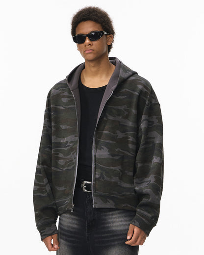 Camo Reversible  Zip Up Jackets | LCDEGO Streetwear