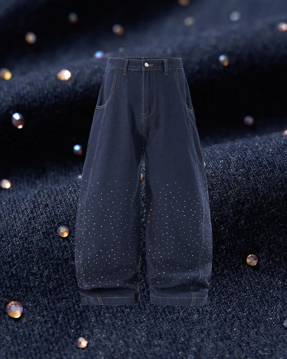 Colorful Rhinestones Ballon?jeans | LCDEGO Streetwear