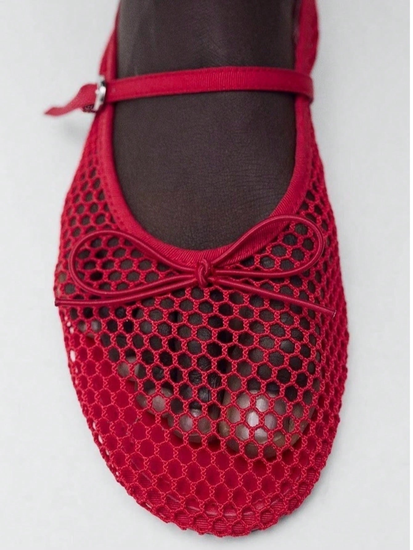 Bowknot Mesh Hollow Low Vamp Flat Shoes|LCDEGO