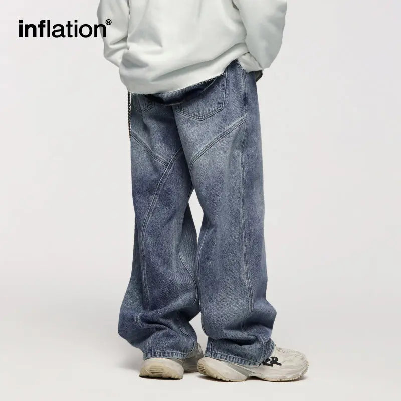 LCDEGO Blue Washed Baggy Jeans