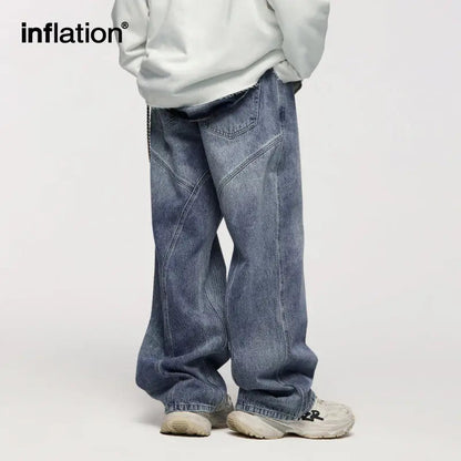 LCDEGO Blue Washed Baggy Jeans