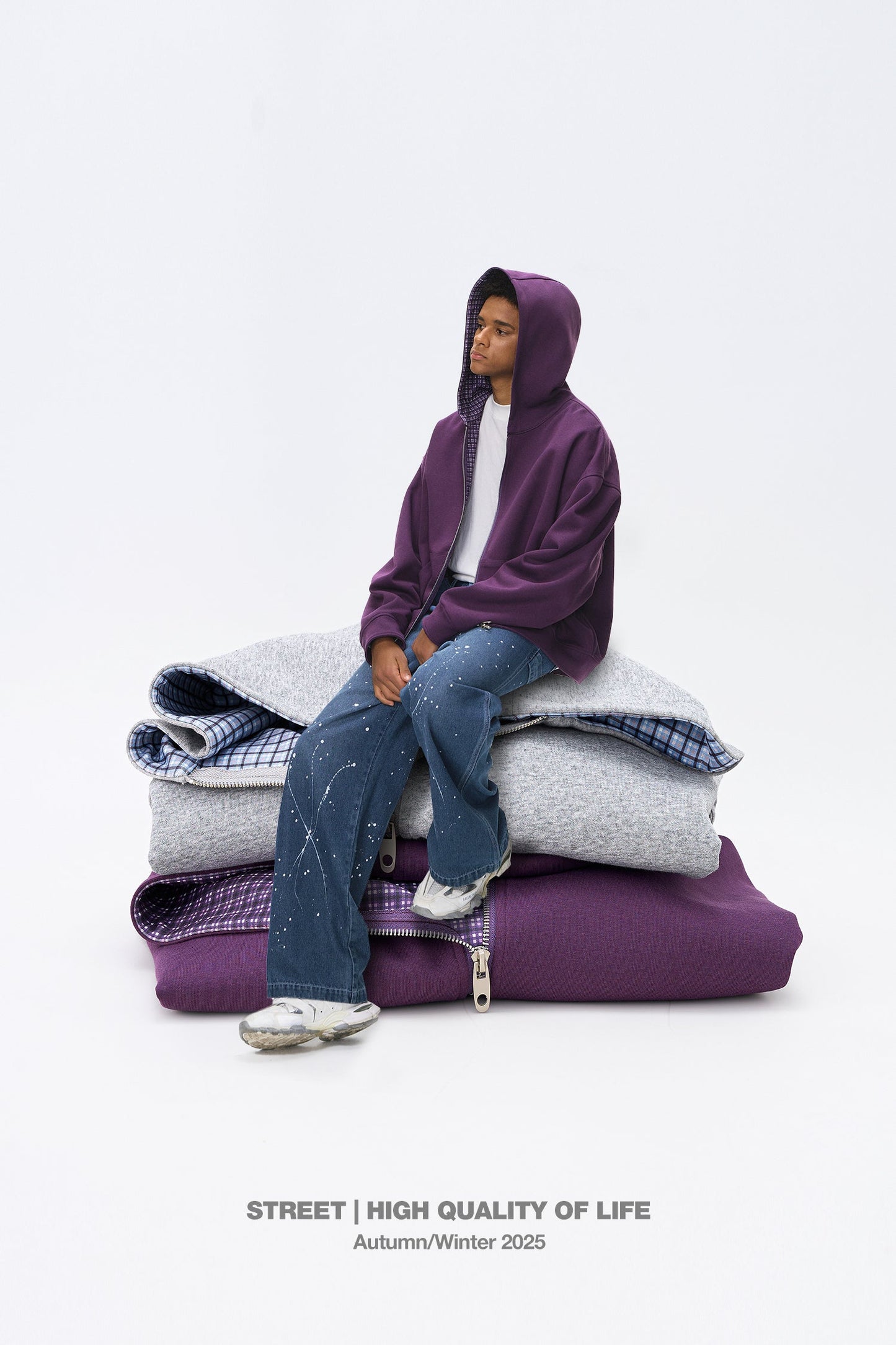 Boxy Fit Plaid Reversible Jacket | LCDEGO Streetwear