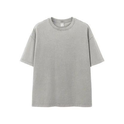 Heavy Boxy Fit Washed Tees | LCDEGO Streetwear
