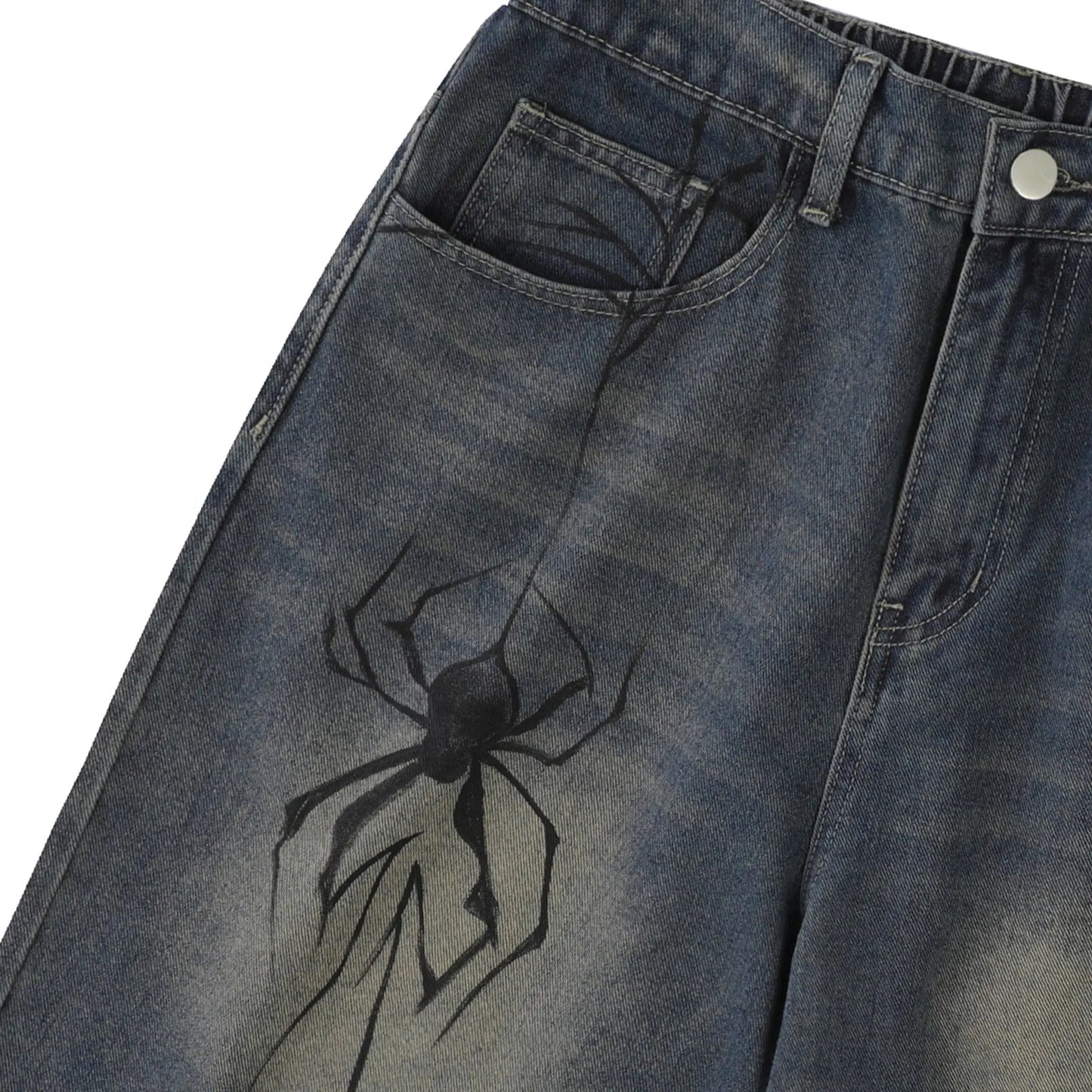 Spider Straight Leg Jorts | LCDEGO Streetwear