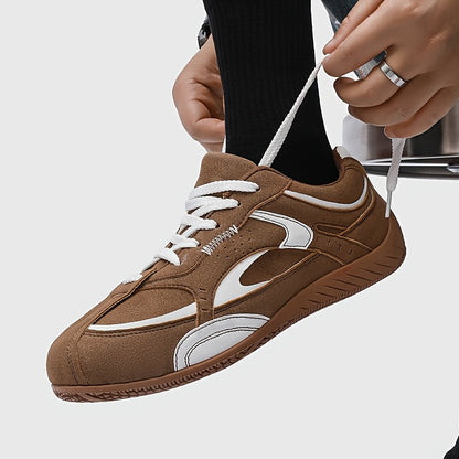 Couple's Fashion Casual Sneakers, British Low-Top Flat Racing Shoes, Lightweight Comfortable Street Trendy Shoes