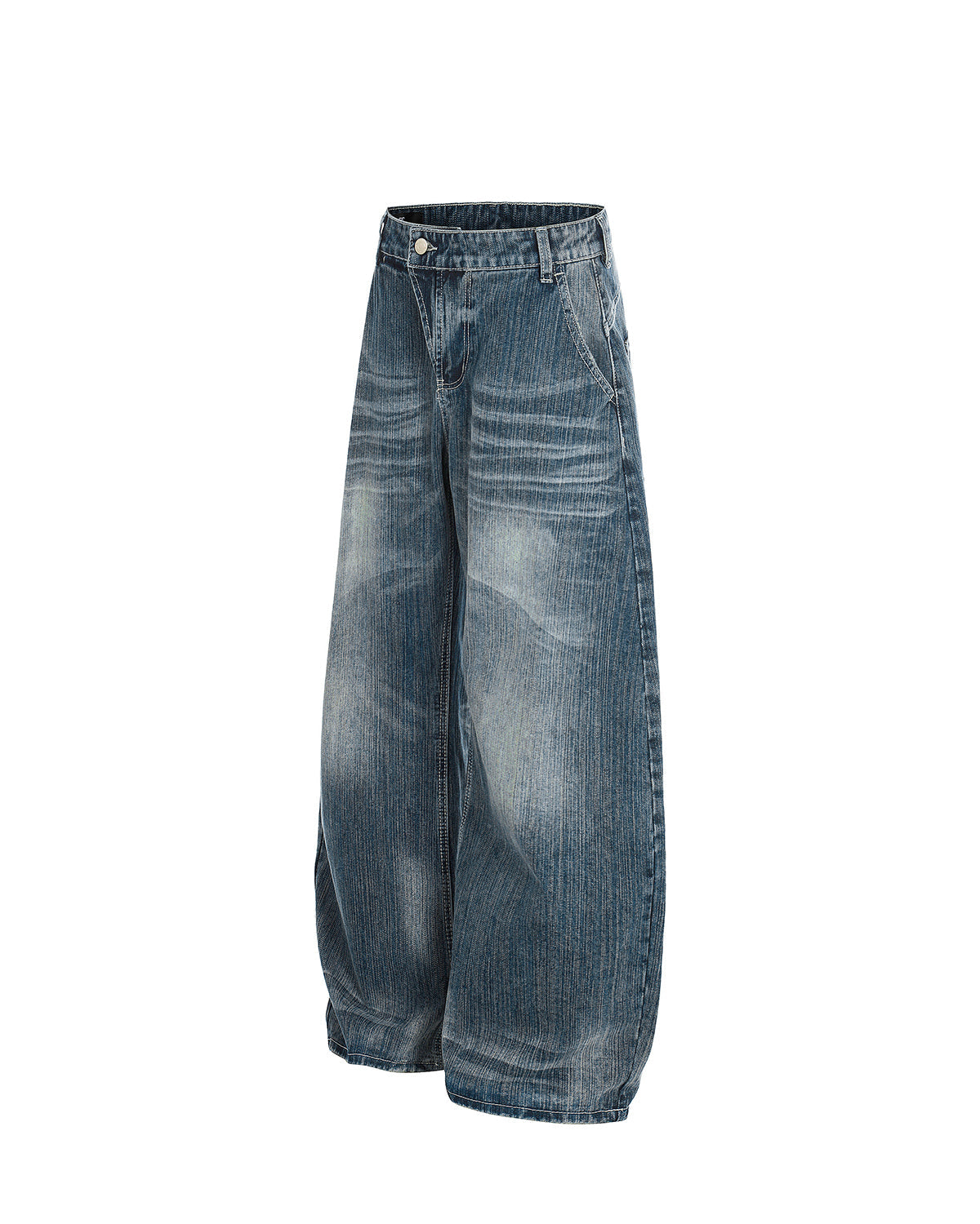 Bamboo Textured Barrel Jeans | LCDEGO Streetwear