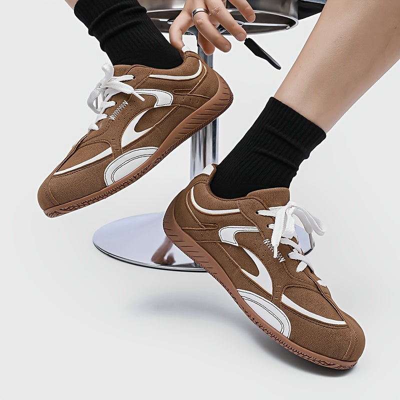Couple's Fashion Casual Sneakers, British Low-Top Flat Racing Shoes, Lightweight Comfortable Street Trendy Shoes