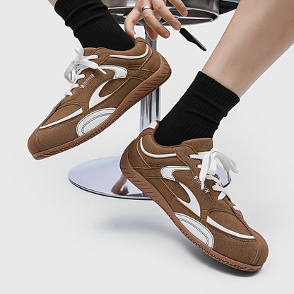 Couple's Fashion Casual Sneakers, British Low-Top Flat Racing Shoes, Lightweight Comfortable Street Trendy Shoes