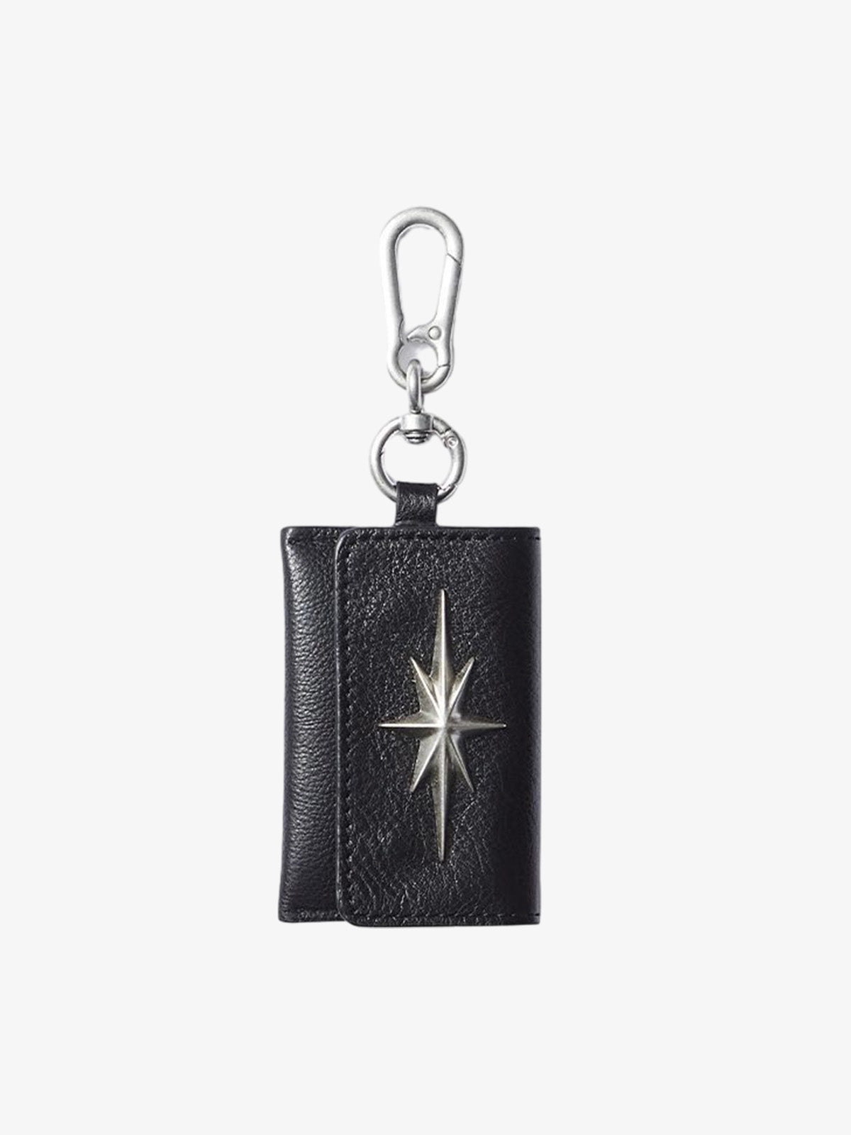Streetwear Star Emblem Leather & Leopard Keychain Charm