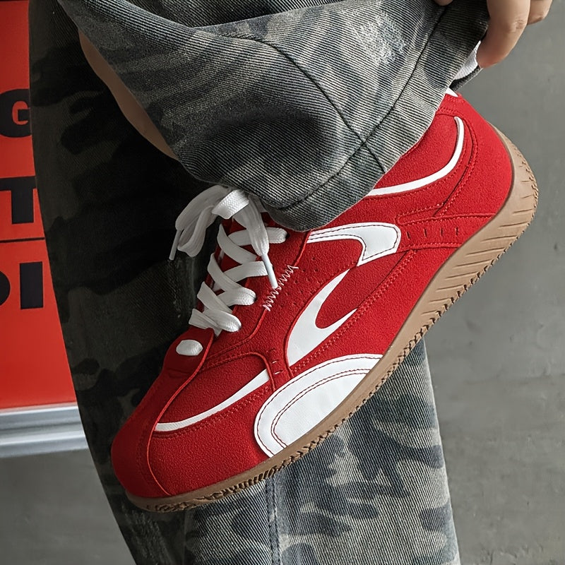 Couple's Fashion Casual Sneakers, British Low-Top Flat Racing Shoes, Lightweight Comfortable Street Trendy Shoes