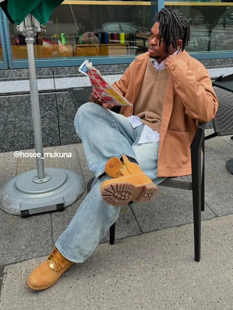 LCDEGO Wave Washed Baggy Jeans