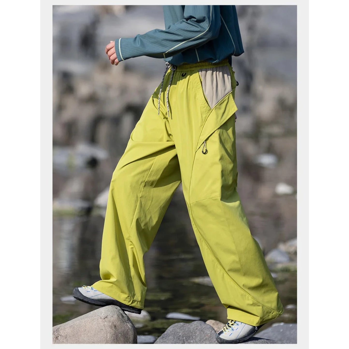 Outdoor Waterproof Quick Dry Sport Hiking Pant Men Women Loose Casual Techwear Track Cargo Pant Joggers Sweatpants Trousers