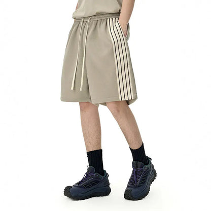 Striped Wide Leg Shorts | LCDEGO Streetwear