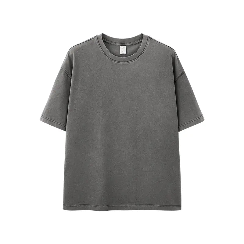 Heavy Boxy Fit Washed Tees | LCDEGO Streetwear