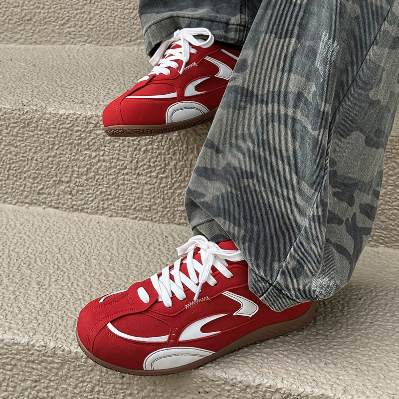 Couple's Fashion Casual Sneakers, British Low-Top Flat Racing Shoes, Lightweight Comfortable Street Trendy Shoes