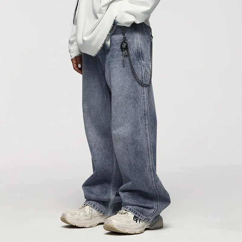 LCDEGO Blue Washed Baggy Jeans