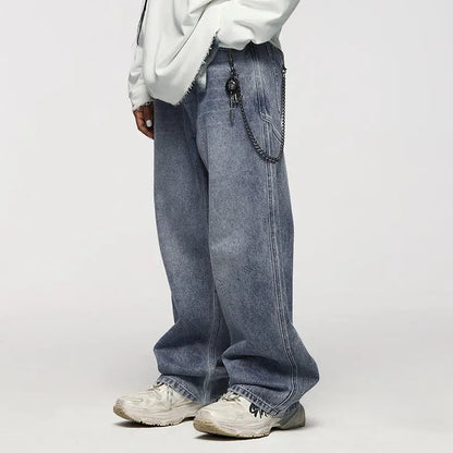 LCDEGO Blue Washed Baggy Jeans