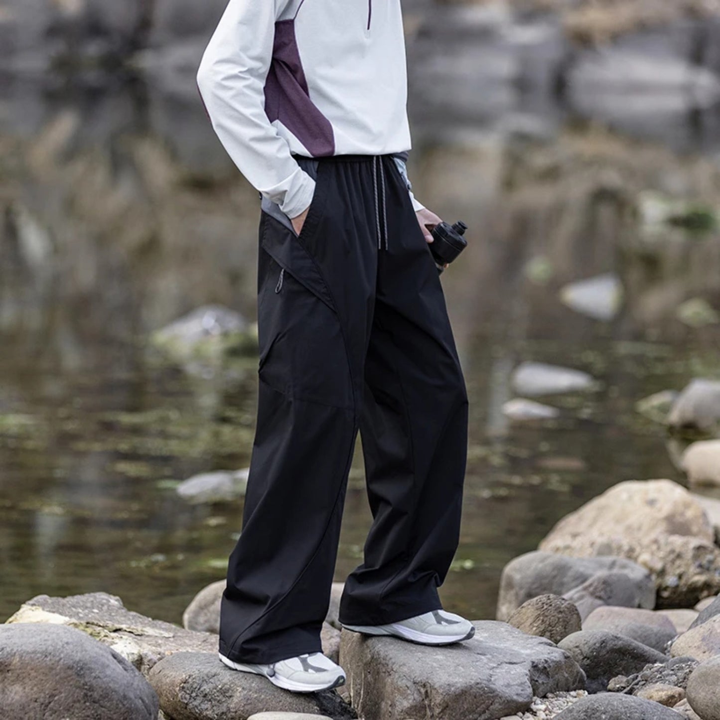 Outdoor Waterproof Quick Dry Sport Hiking Pant Men Women Loose Casual Techwear Track Cargo Pant Joggers Sweatpants Trousers