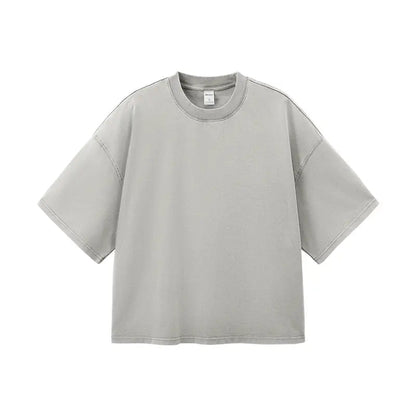 Heavy Boxy Fit Washed Tees | LCDEGO Streetwear