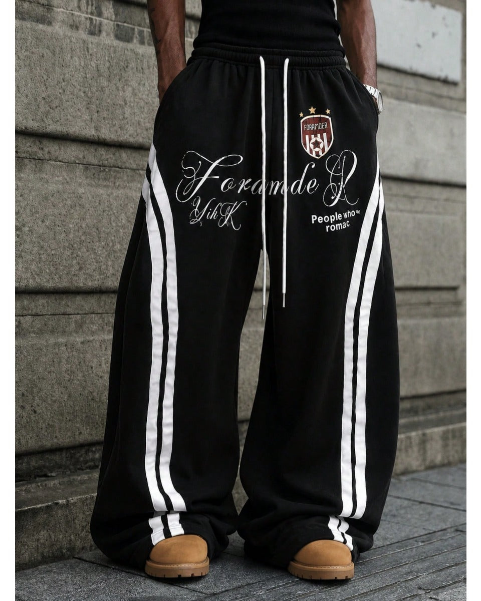 Washed Stripe Barrel Sweatpants | LCDEGO
