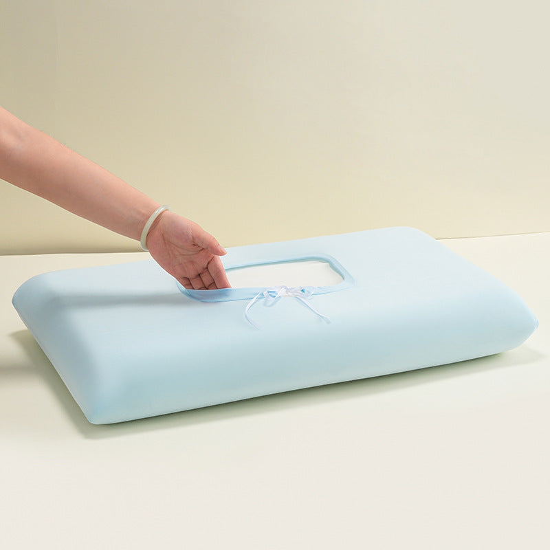 Instant Cooling Ice Silk Summer Pillowcase | Modern Minimalist Breathable Pillow Protector | Premium Vegan Silk Alternative (4 Colors)