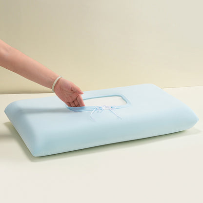 Instant Cooling Ice Silk Summer Pillowcase | Modern Minimalist Breathable Pillow Protector | Premium Vegan Silk Alternative (4 Colors)