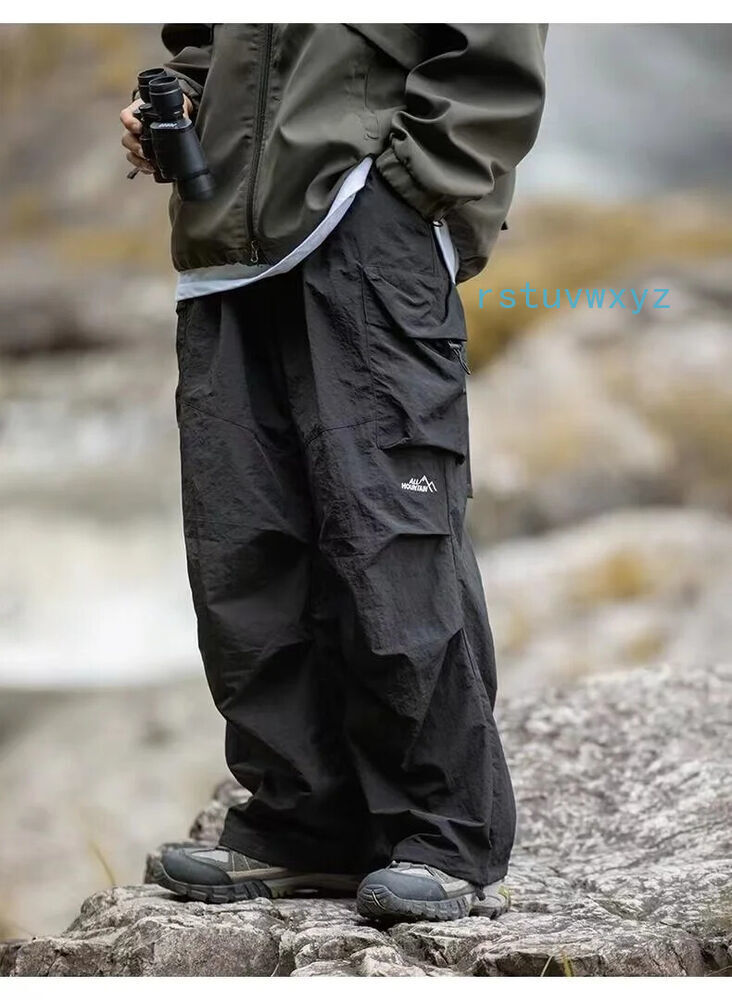 Parachute Cargo Pants Men Oversize Outdoor Casual Trousers Male Waterproof Pants
