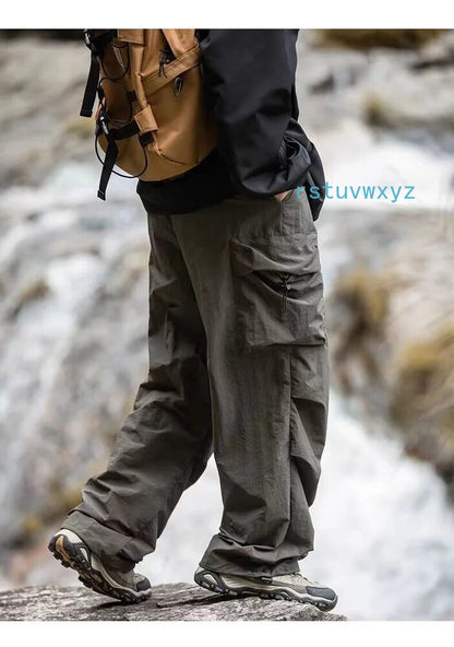 Parachute Cargo Pants Men Oversize Outdoor Casual Trousers Male Waterproof Pants