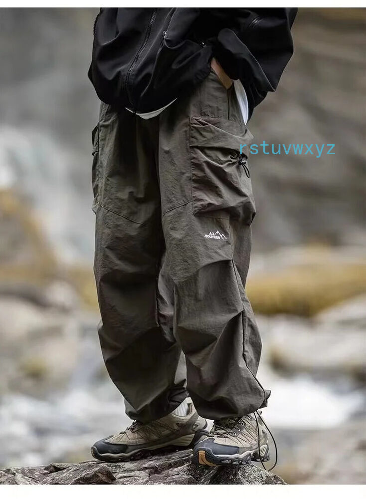 Parachute Cargo Pants Men Oversize Outdoor Casual Trousers Male Waterproof Pants
